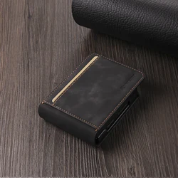 Vintage - Style Luxury Leather Flip Phone Case with Wallet and Magnetic Closure - Galaxy Z Flip 8 (Black)