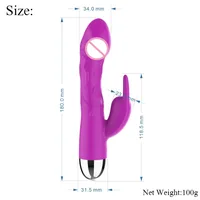 Riesiger Silikondildo, Kaninchenvibrator für Frauen, Stimulation der Klitoris, Massage, 10-Gang-G-Punkt-Vibrator, Sexspielzeug für Erwachsene 2