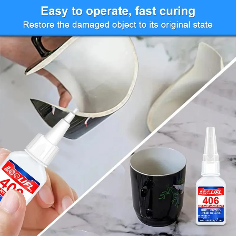 406 super adhesive, quick-drying cyanoacrylate super adhesive and universal quick repair adhesive are safe and harmless. 4