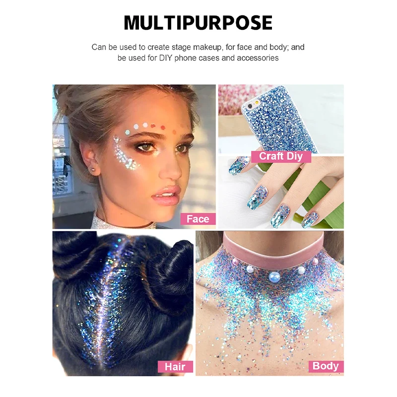 18g Body Glitter Gel Professional Shiny Loose Sequins Cream Festival