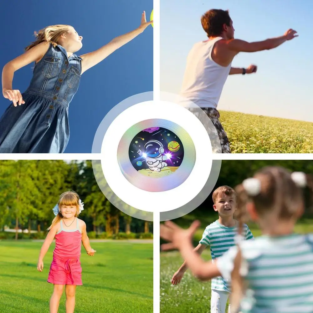 Description Picture 5 of itemLED Flying Disc Flashflight Light Up Flying Discs Idea For Boys Girls Kids Adults Birthday Summer Outdoor Sport Disc