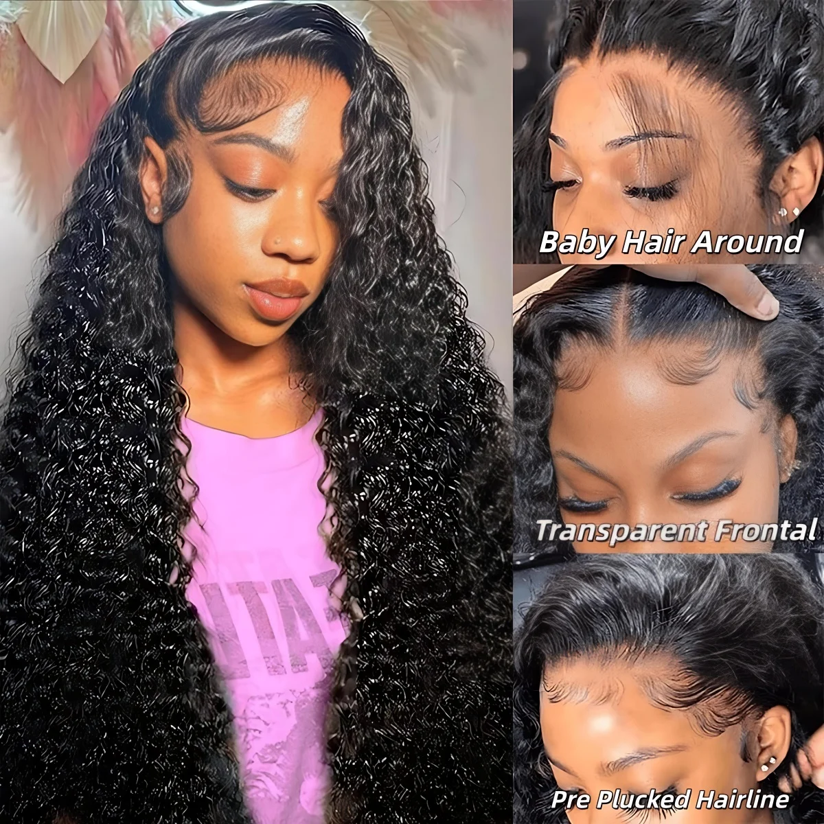 13x6 HD Lace Burmese Curly Deep Wave Human Hair Wig Glueless Curly Lace Front Human Hair Wigs for Woman 5x5 HD Lace Closure Wig 2