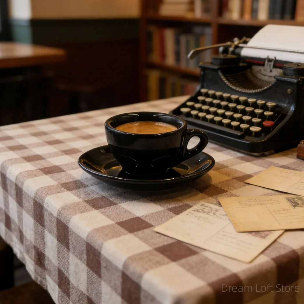 كوب إسبريسو سيراميك 50 مل مع صحن، كوب قهوة صغير لل...