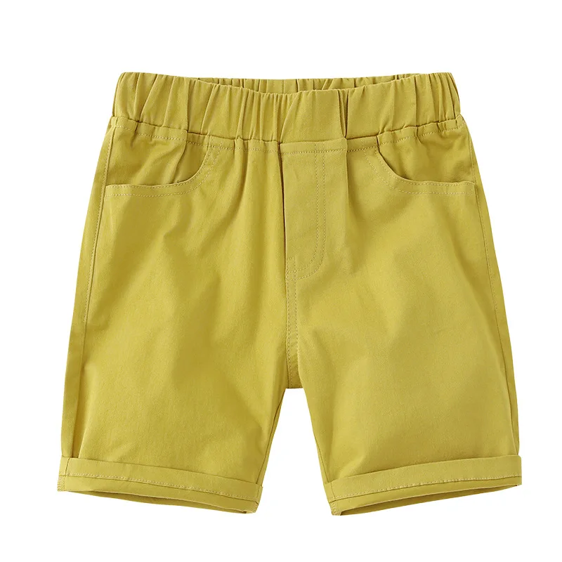 DE PEACH Summer Baby Girls Boys Casual Shorts Kids Cotton Knee Length Loose Pants For Boy Girl Children Clothes 2-12Years