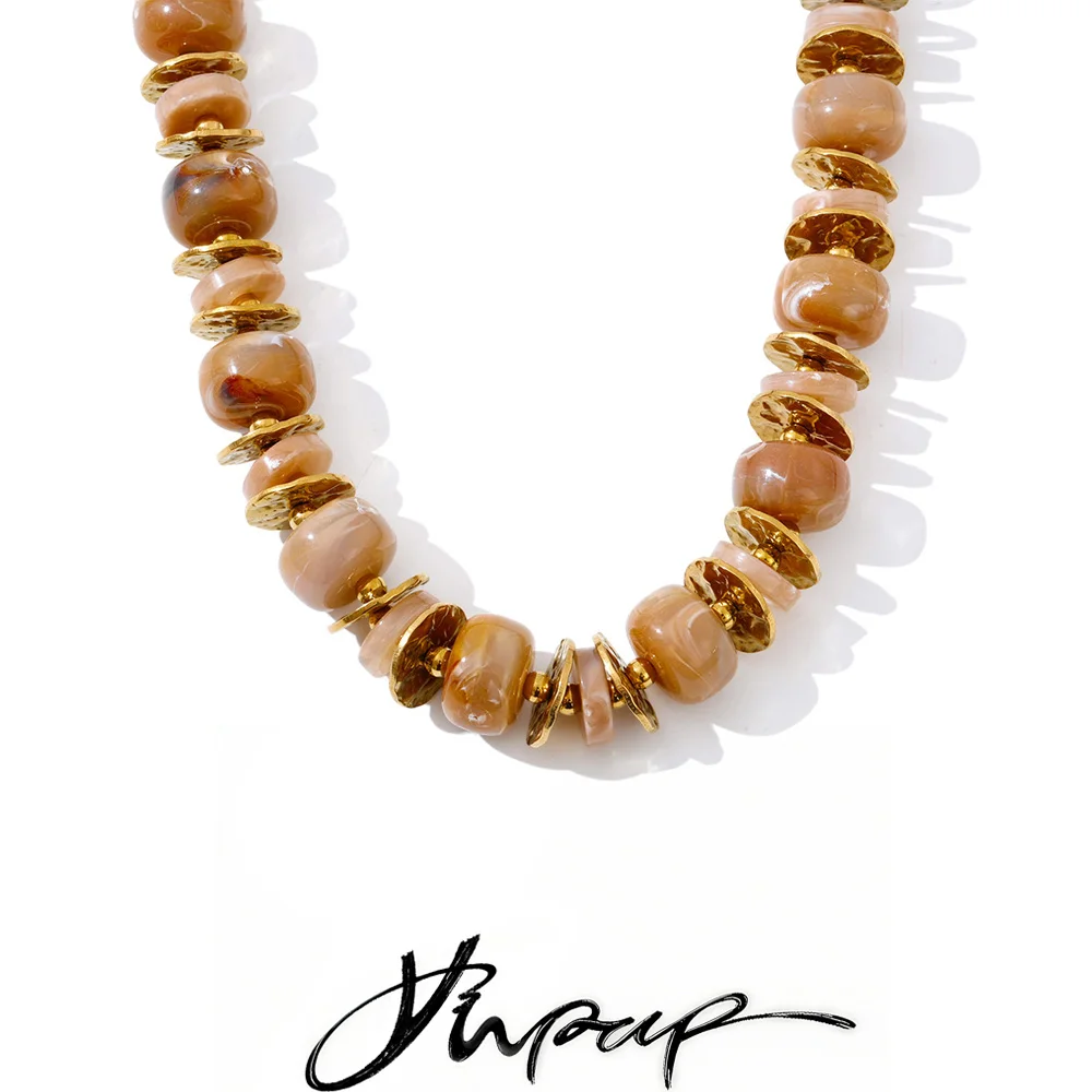 Yhpup Stainless Steel Fashion Necklace