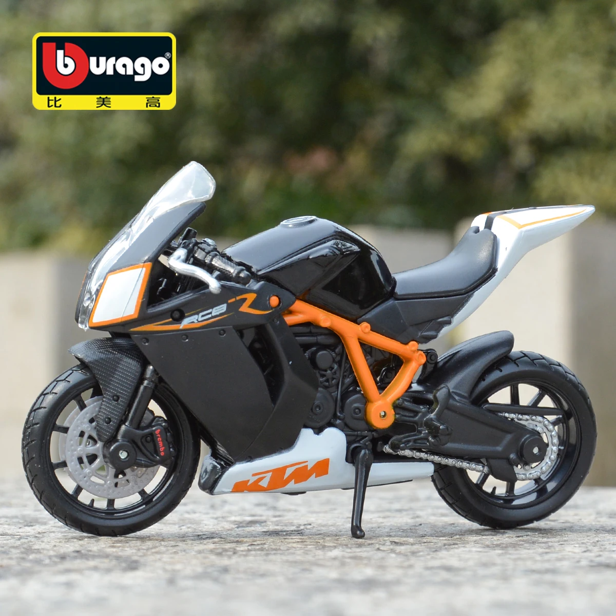 Bburago 1:18 KTM 1190 RC8 R Static Die Cast Vehicles Collectible Hobbies Motorcycle Model Toys