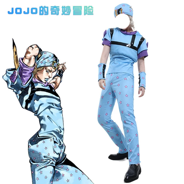 Anime Jojo's Bizarre Adventure Johnny Joestar Suit Cosplay