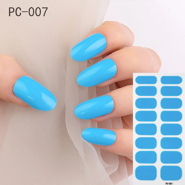 Lamemoria14tips Nail Stickers New Product Full Coverage 3D Summer Complete Nail Decals Waterproof Self-adhesive DIY Manicure PC-007