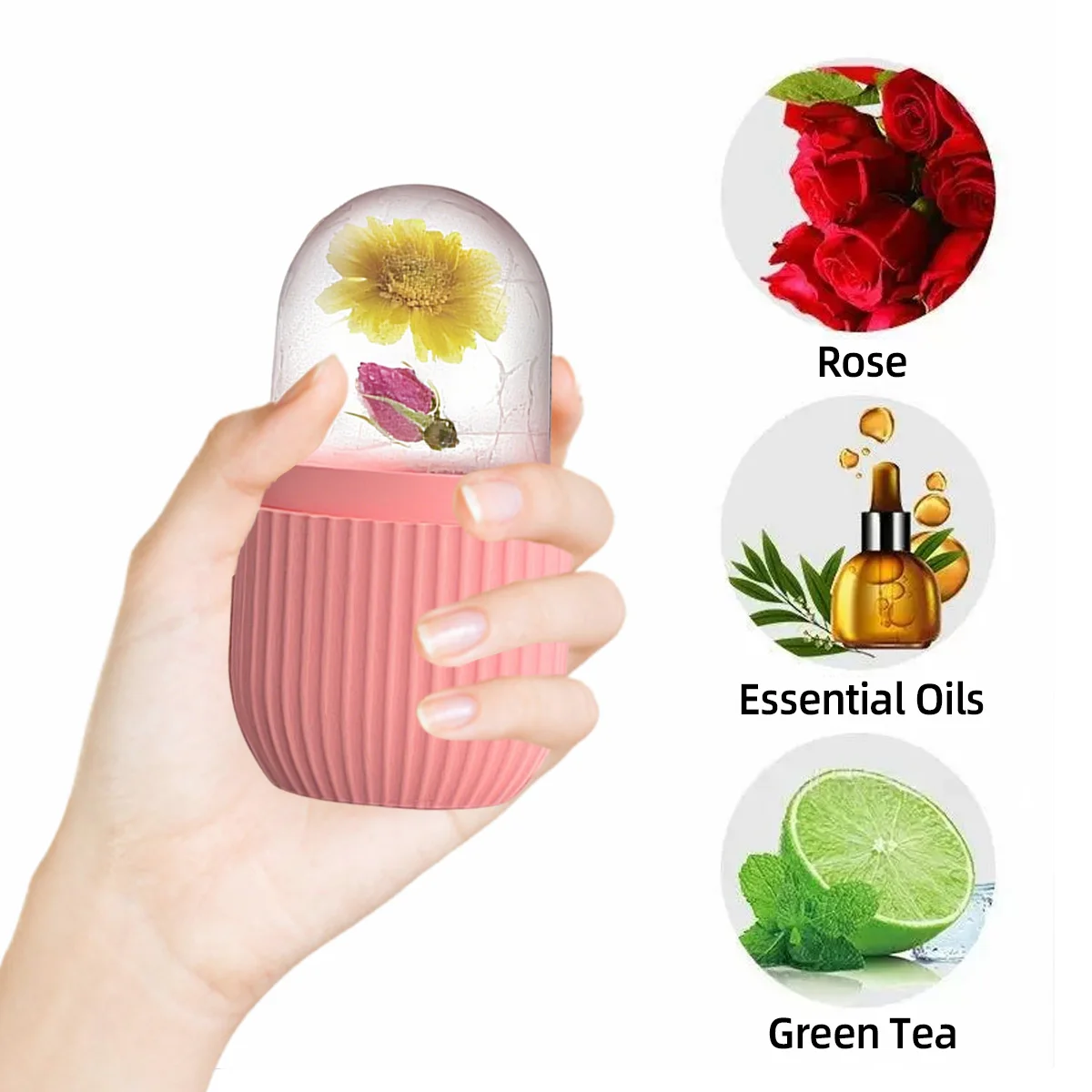 Reusable Ice Roller Silicone Ice Ball Massager Facial Leak Proof Massage Lifting and Shaping Acne Treatment and Skin Care