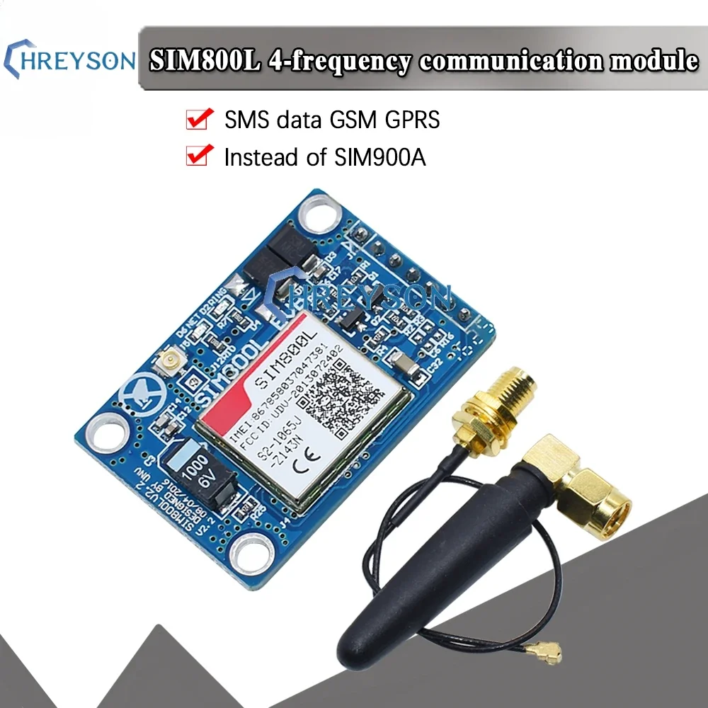 SIM800L modul replaces SIM900A esemeska datový global system for mobile communications GPRS 4-band globální availability