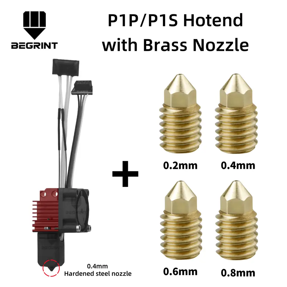 Complete Hotend Assembly Hotend For Bambu Lab X1 X1C P1P P1S with Fan Upgrade 2.0 with Nozzle Complete Bamboo Lab X1 Carbon image 24