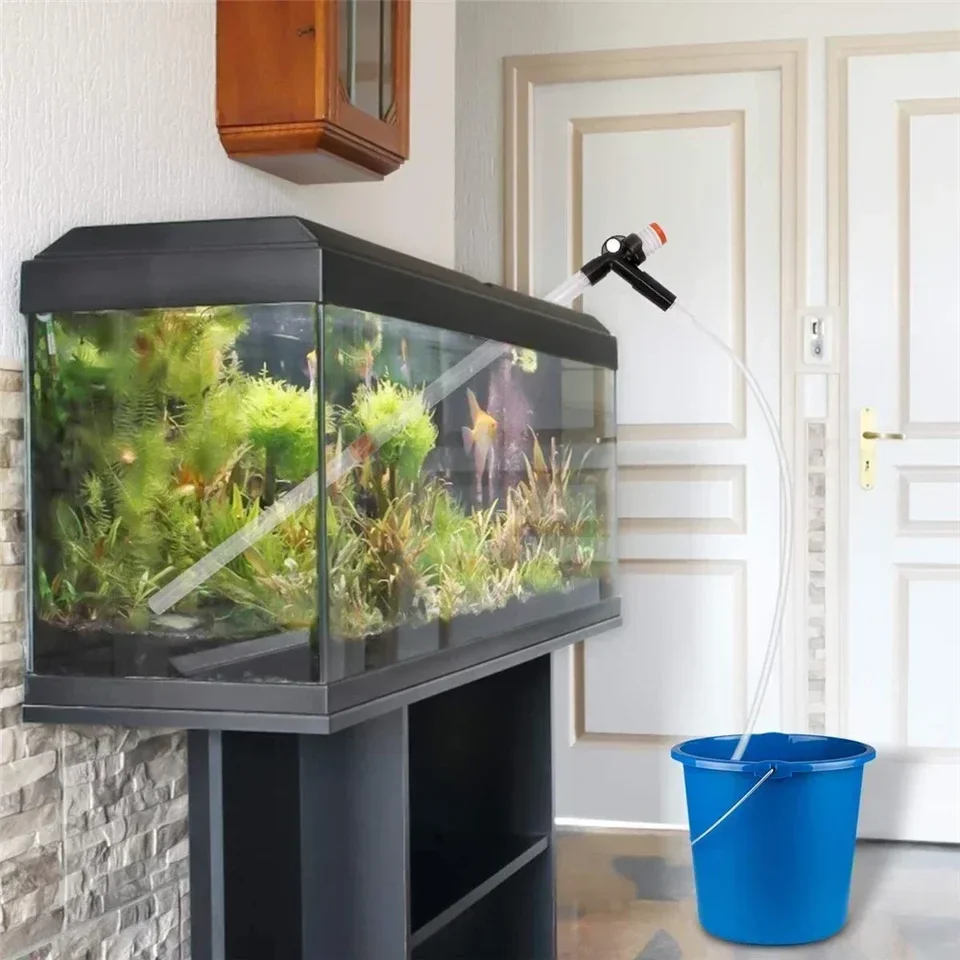 Adjustable Aquarium Siphon Pump with Gravel Cleaner