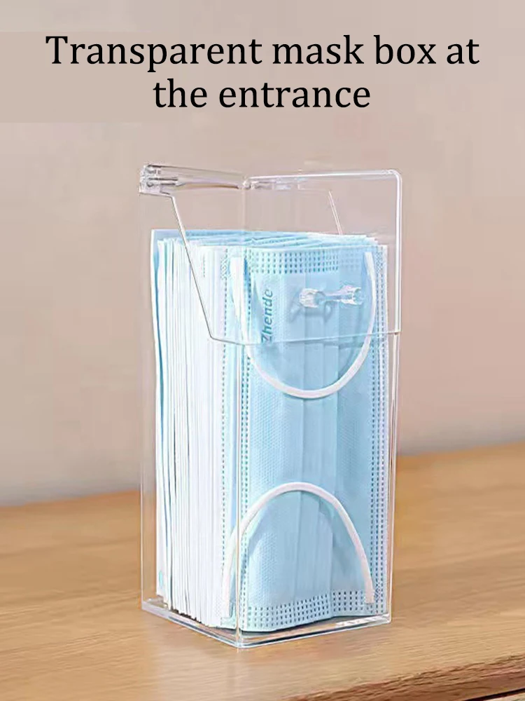 Transparent Mask Storage Box For Hallway And Entrance_voghion.com
