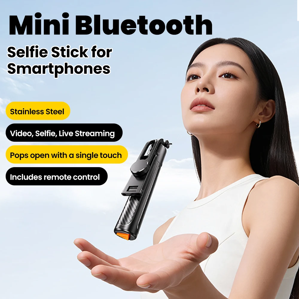 Portable Selfie Stick For Smartphones Telescopic Travel Handheld Tripod Mini Bluetooth Remote Extendable Phone Stand_voghion.com