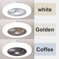 Ventilateur de plafond intelligent ventilateurs avec lumières télécommande chambre décor ventilateur lampe 52 cm Air lames invisibles silencieuses 3