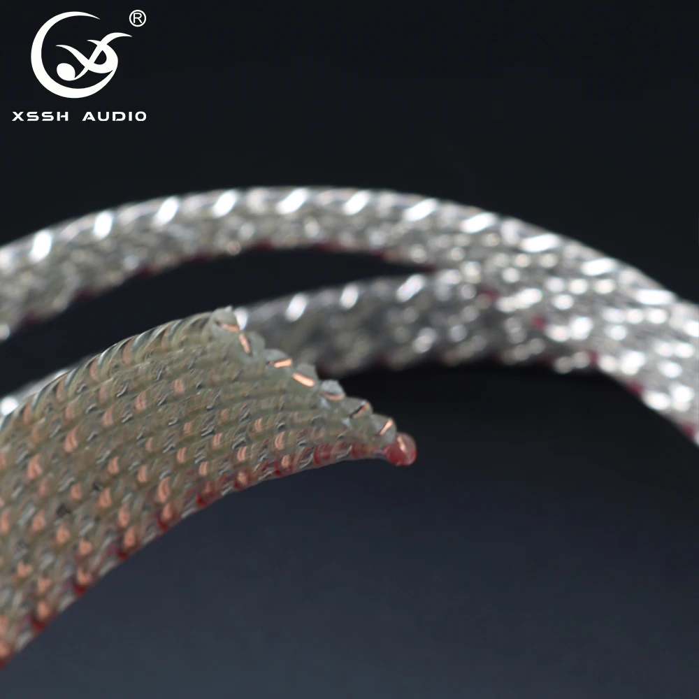 XSSH Audio High-End Audiophiler Lautsprecherkabel 8-adrig Flexibles Flachkabel Kupferbeschichtet Reines Silberdraht Verbesserte Klangqualität – Detail 11