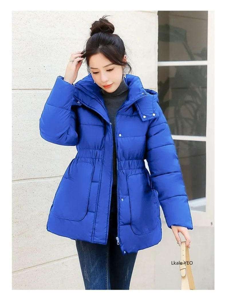 Ladies Down Cotton Jacket 2025 Hooded Loose Comfortable Women's Winter Parka Coat Korean Version Thicken Female Outerwear