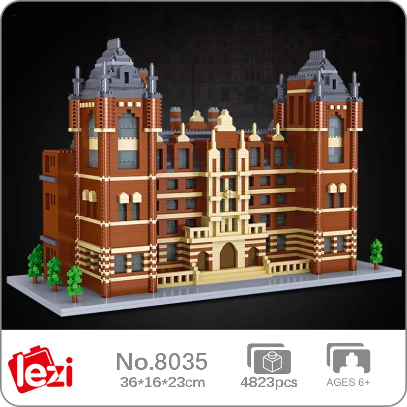 

Lezi 8035 World Architecture London Royal College Of Music School 3D Mini Diamond Blocks Bricks Building Toy For Children No Box