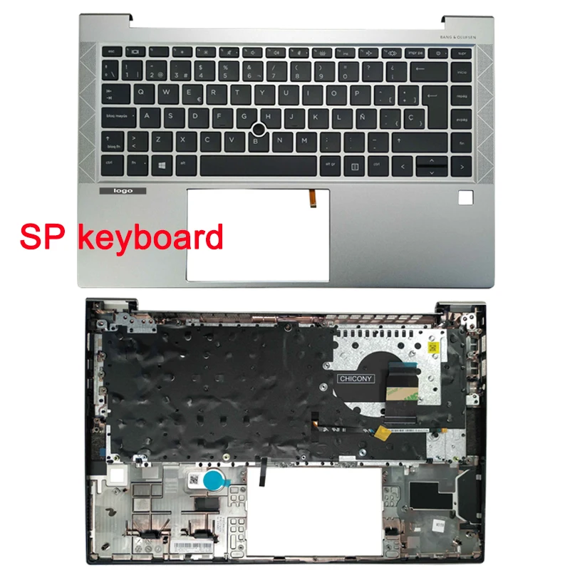 Palmrest Clavier Pour HP EliteBook 845 G7 - Repose-poignets Neuf, Compatible QWERTY, Référence Originale