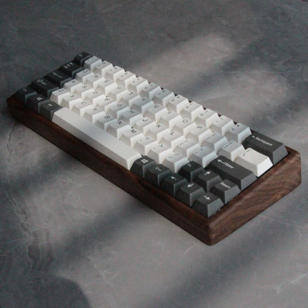 GH60 beech/walnut Fa-  mechainical Kulcskarika esetben compatibal wooting 60HE DZ60 POKER3 DZ64 leg 60% Kulcskarika