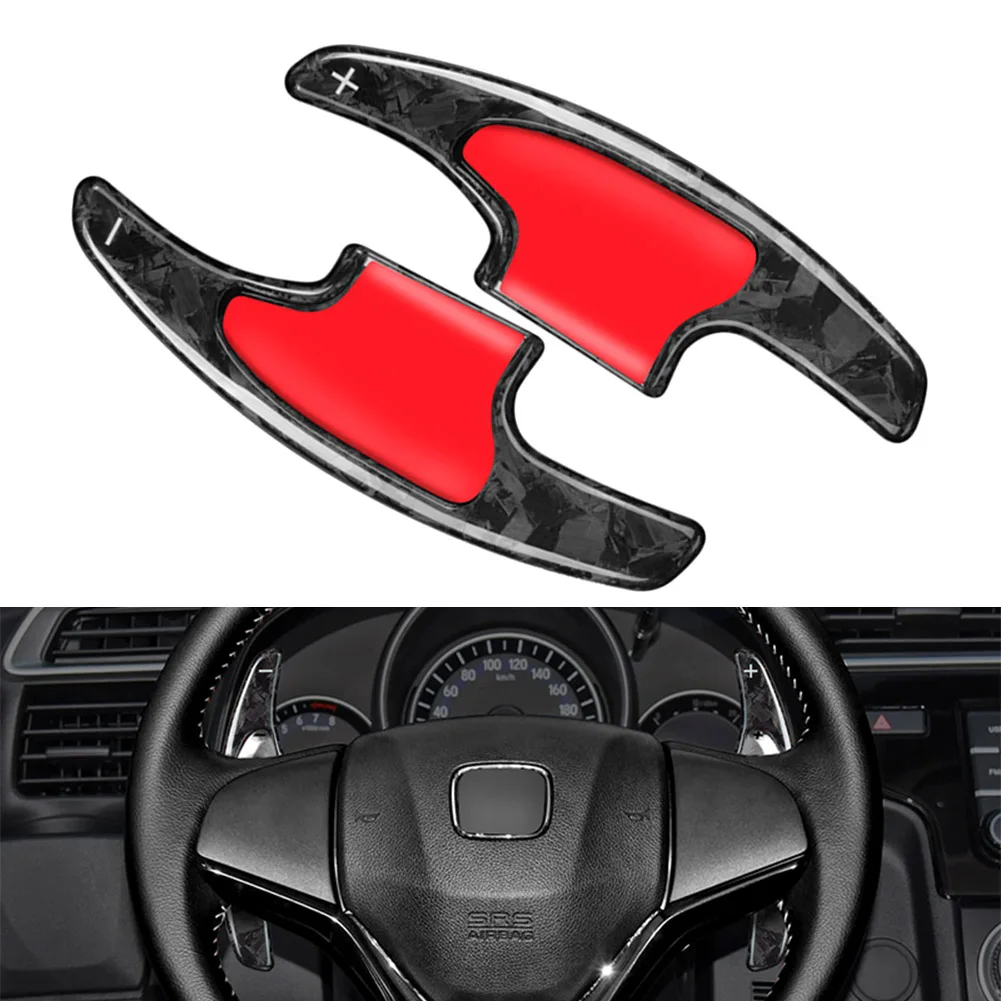 

Car Steering Wheel Paddle Shifter Extension For Honda HR-V 2016-2020 Fit 2018-2020 Forged Carbon Fiber