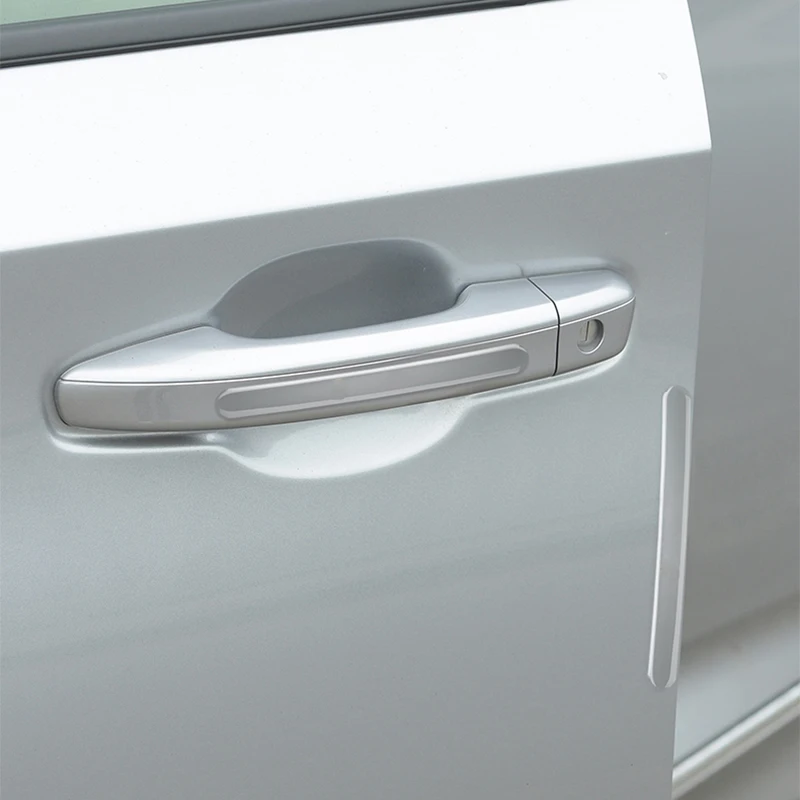 Car Door Edge Transparent Anti Scratch Protection Strips Bumper Scuff Plate Bar Rearview Mirror Anti-collision Protector Sticker car door edge guards