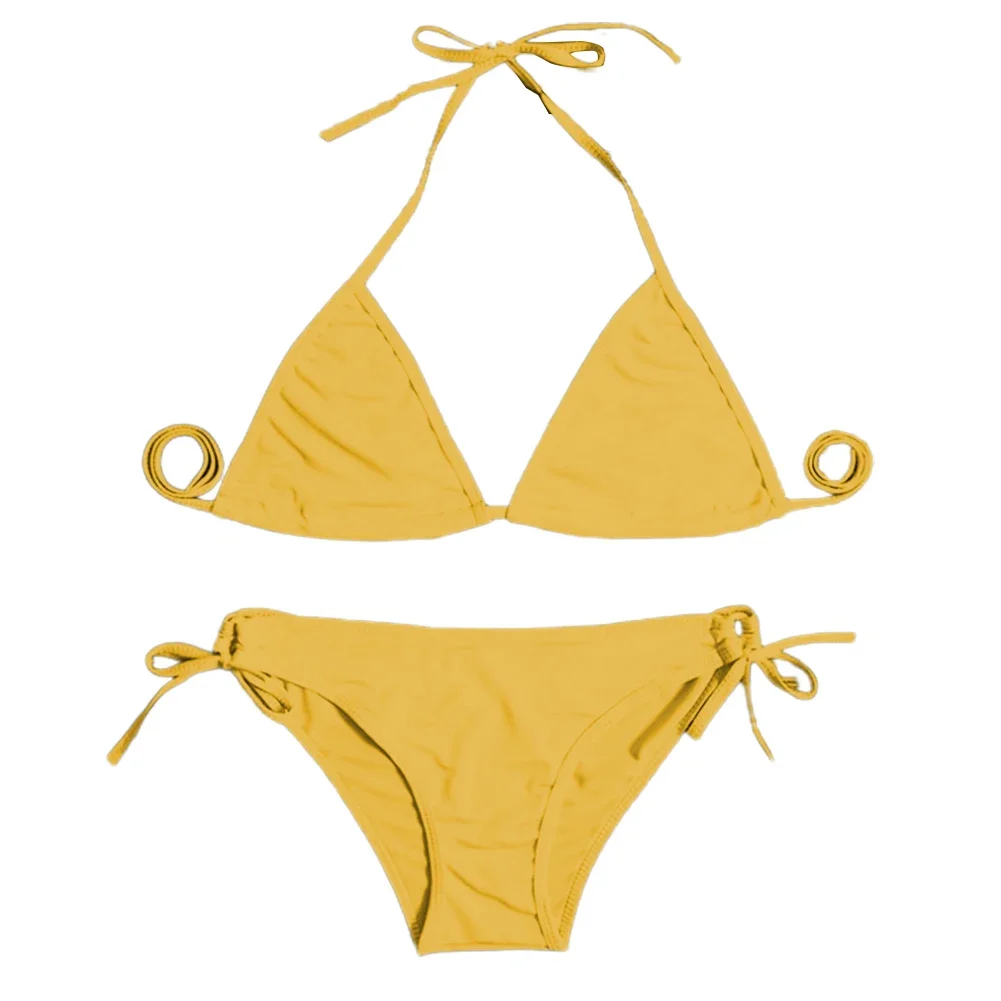 Women Swimsuit Women Thong Bikini Set Bandage Style Brazilian Swimwear Summer Accessories For Vacation Holiday Beach Pool