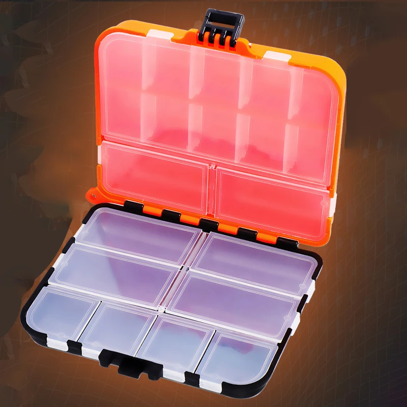 Sealed Waterproof Trout Tackle Tray Plastic Double Sided Fish Lure Storage  Boxes Small Organizer Fishing Suitcase For Bait