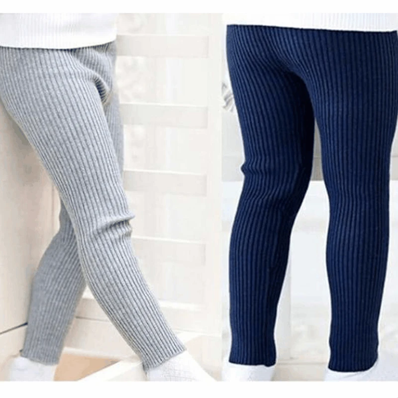 Spring Autumn Threaded Pants 3-8 Years For Kids Clothing Children'S Leggins Thinny Tights Trousers Knit Clothing