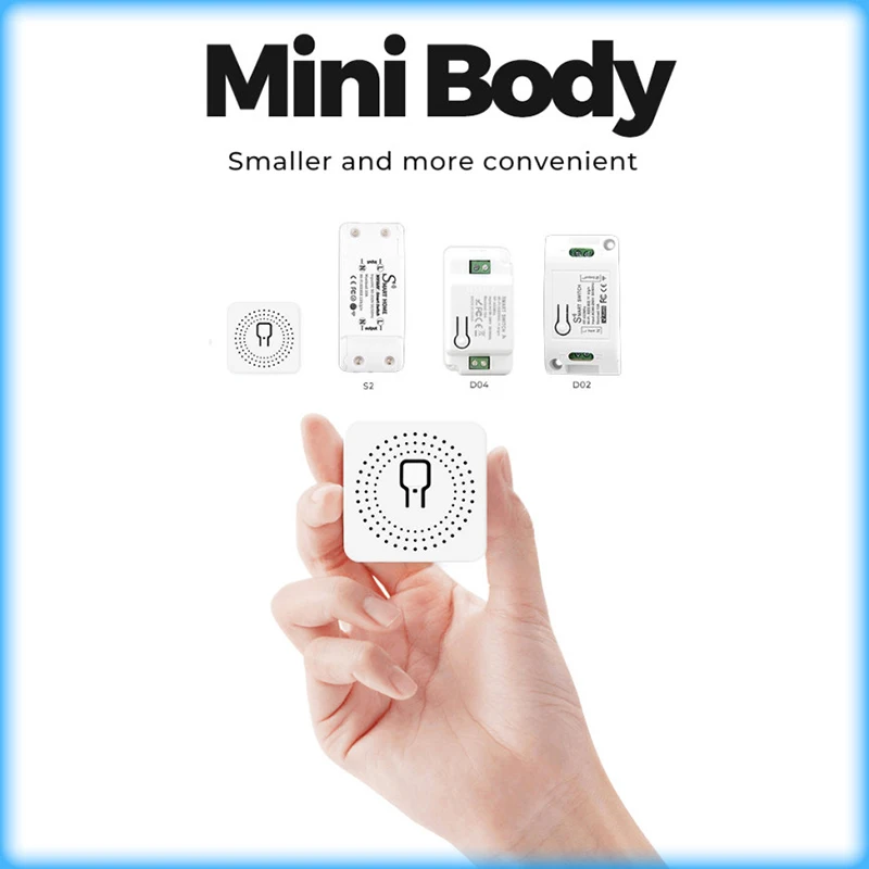 AUBESS Tuya Smart Home Gadgets Mini WiFi Smart Switch Light Switch Relay Module Voice Control for Alexa Alice Google Assistant smart switch smart switch module