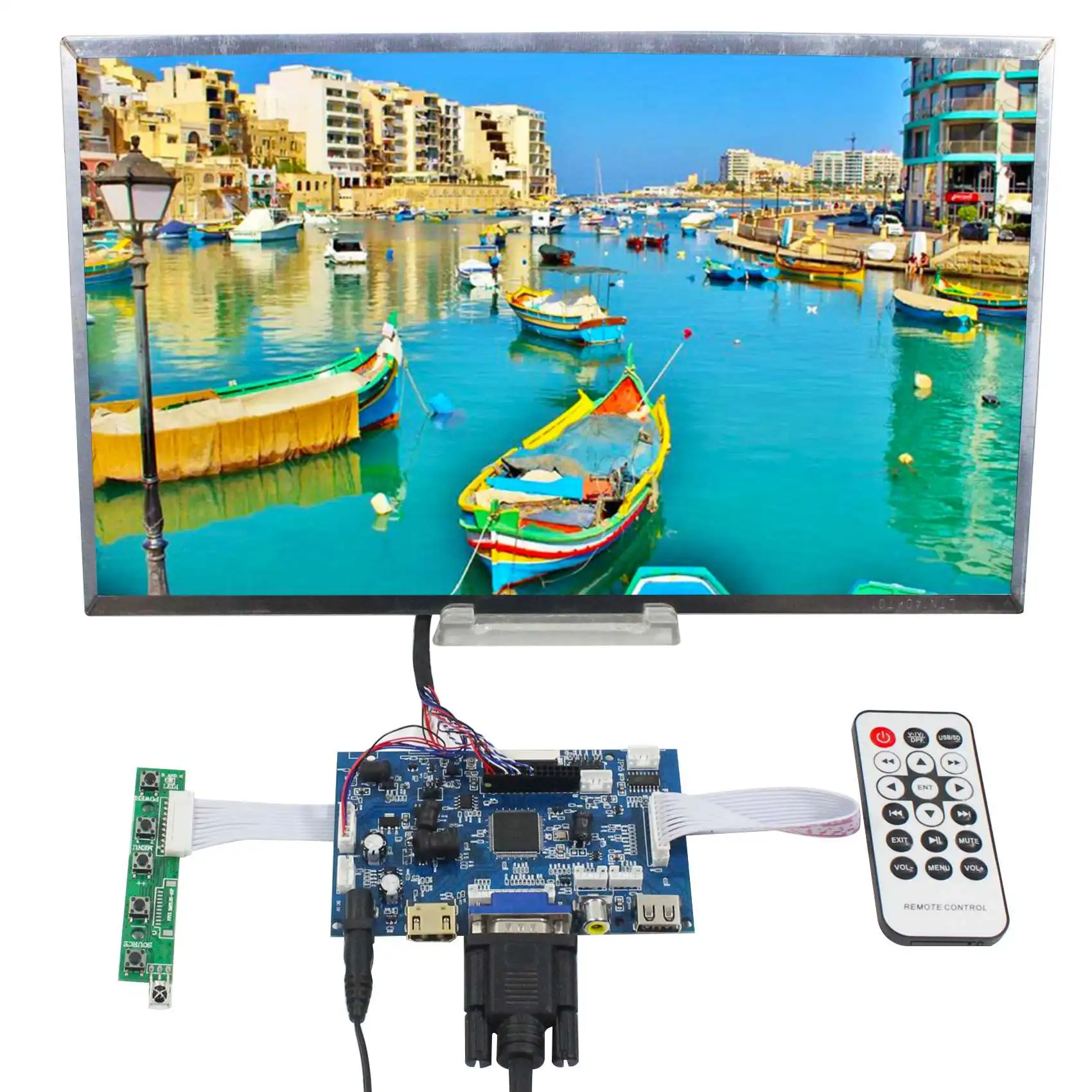 

HD MI VGA AV USB плата драйвера ЖК-дисплея 14 дюймов B140XW01 1366x76 8 ЖК-экран
