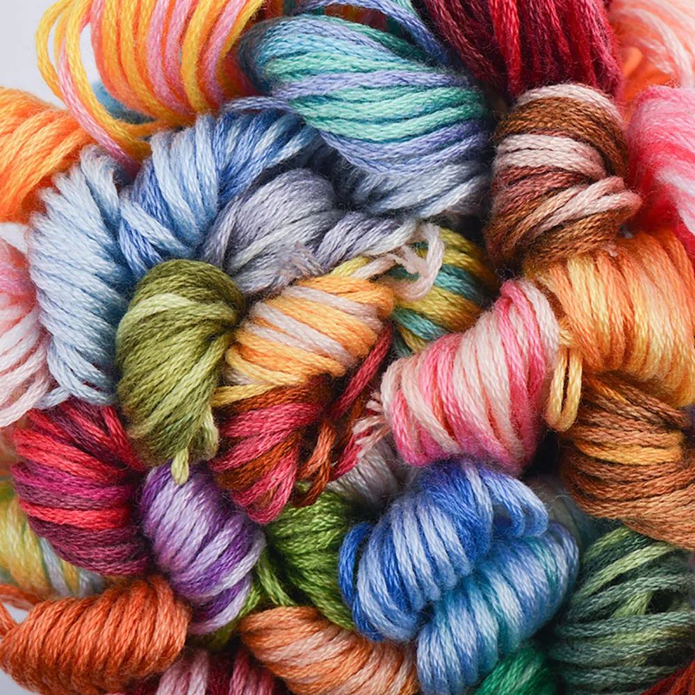 Cross Stitch Floss 18 Colors Embroidery Thread Cotton Sewing Skeins Craft Cross Stitch Floss Kit 8 Meters 6 Strands Sewing Handmade Tool