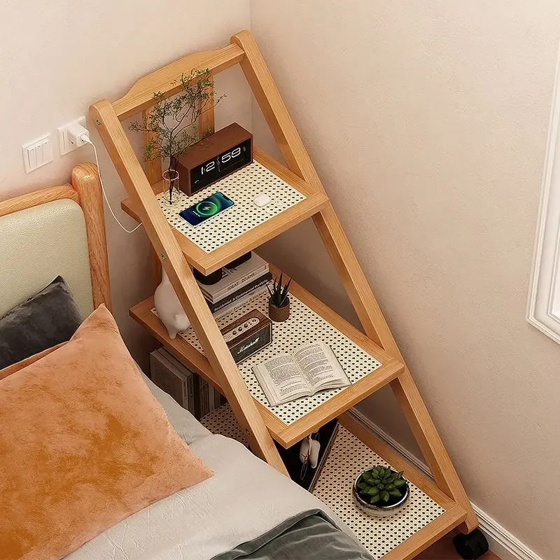Bedroom Home Foldable Cart Side Table Bedside Table Living Room Sofa Side Cabinet Removable Storage Coffee Storage Rack