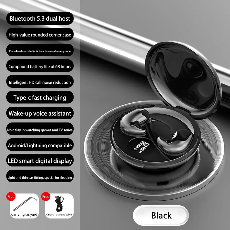Waterproof Wireless Bluetooth Sleep Earbuds with HIFI Audio and Comfortable Fit