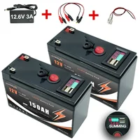 Cycle profond de batterie rechargeable au lithium LiFePO4 12 V 150 Ah pour l'énergie solaire, UPS, scooters, roues électriques, détecteur de poissons, bateau, camping-car 1