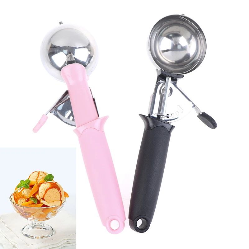 Ice Cream Scoop Ice Cream Scoop Stainless Steel Spoon Metal cream Cookie Baller Ball Maker Melon Fruit Kitchen Tools
