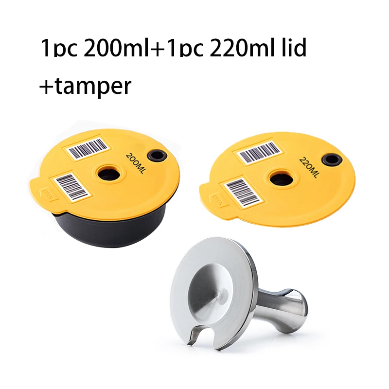 Reusable Coffee Capsule Pods with Silicone Lid - 60ML / 180ML Capacity