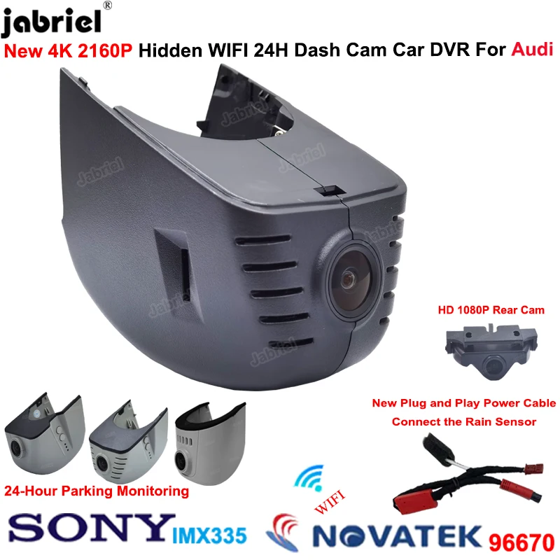 

4K Car DVR Dash Cam Front and Rear for Audi a4 b8 b9 a3 8v 8p a5 a7 a6 c7 tt s3 s4 s5 s6 s7 s8 q7 q5 q3 q8 rs3 rs4 rs5 rs6 rs7