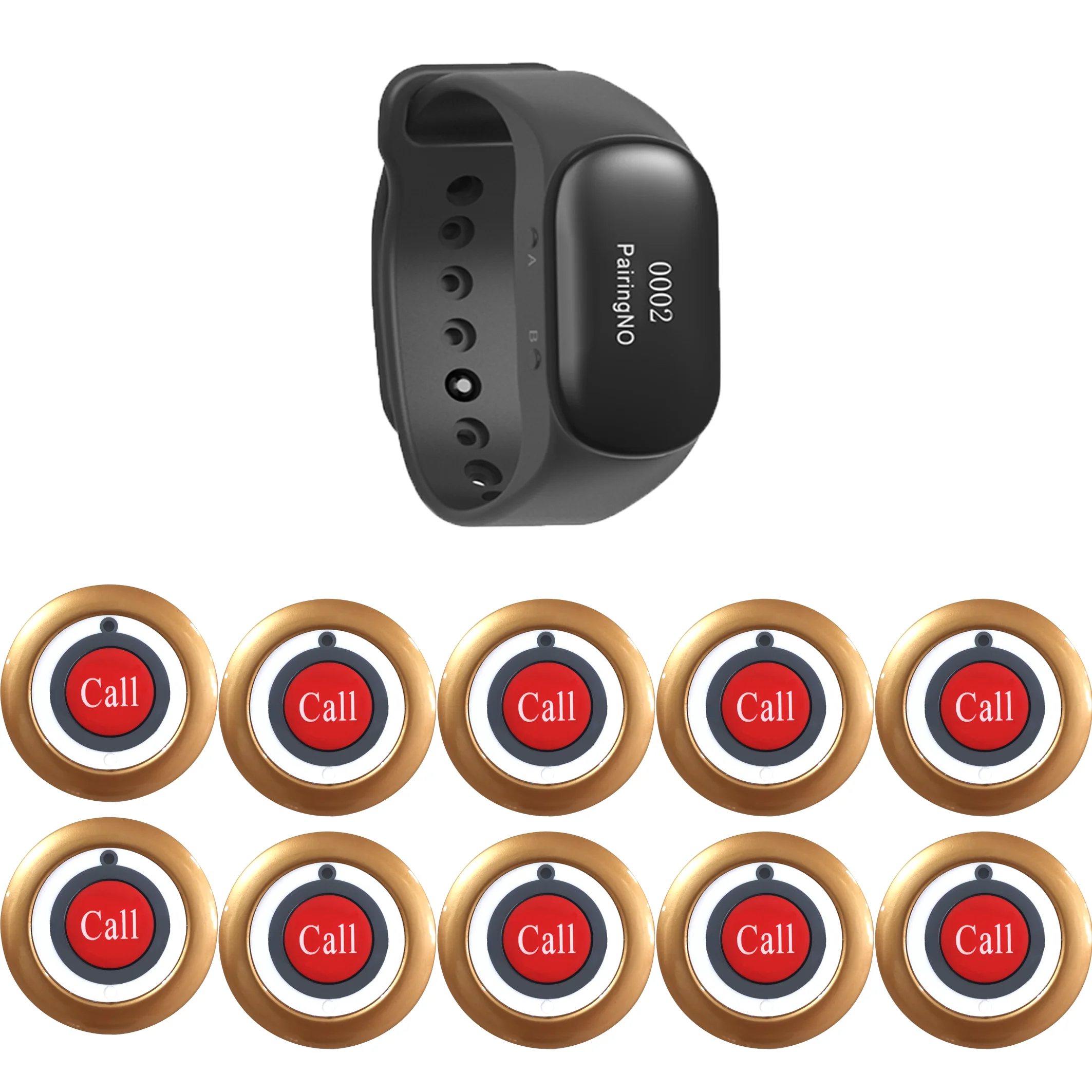 JT-860 Buzzer Vibrators With Call Buttons Wireless Restaurant Calling System Pager for Restaurant Hookah Food Truck Bar Coffee