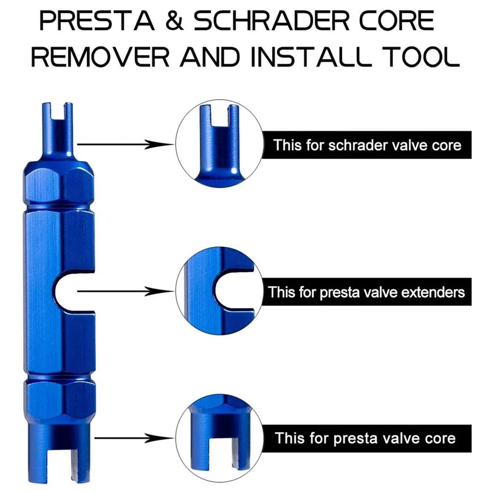 2 Strumenti Per Rimozione Stelo Valvola In Acciaio: Attrezzo Portatile Per Riparazione Pneumatici Di Auto, Moto, Bici