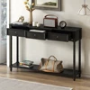 TREXM Console Table Sofa Table with Drawers for Entryway with Projecting Drawers and Long Shelf (Espresso, OLD SKU  WF189574AAB) 3
