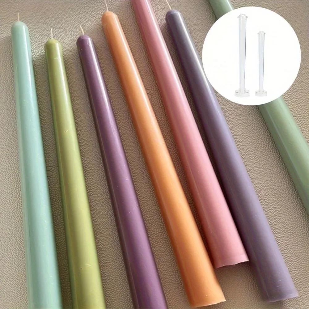 Multiple Sizes Taper Acrylic Candle Mold DIY Pillar Plastic Mould Wedding Candlestick Molds Making Tool Candlelight Dinner Decor