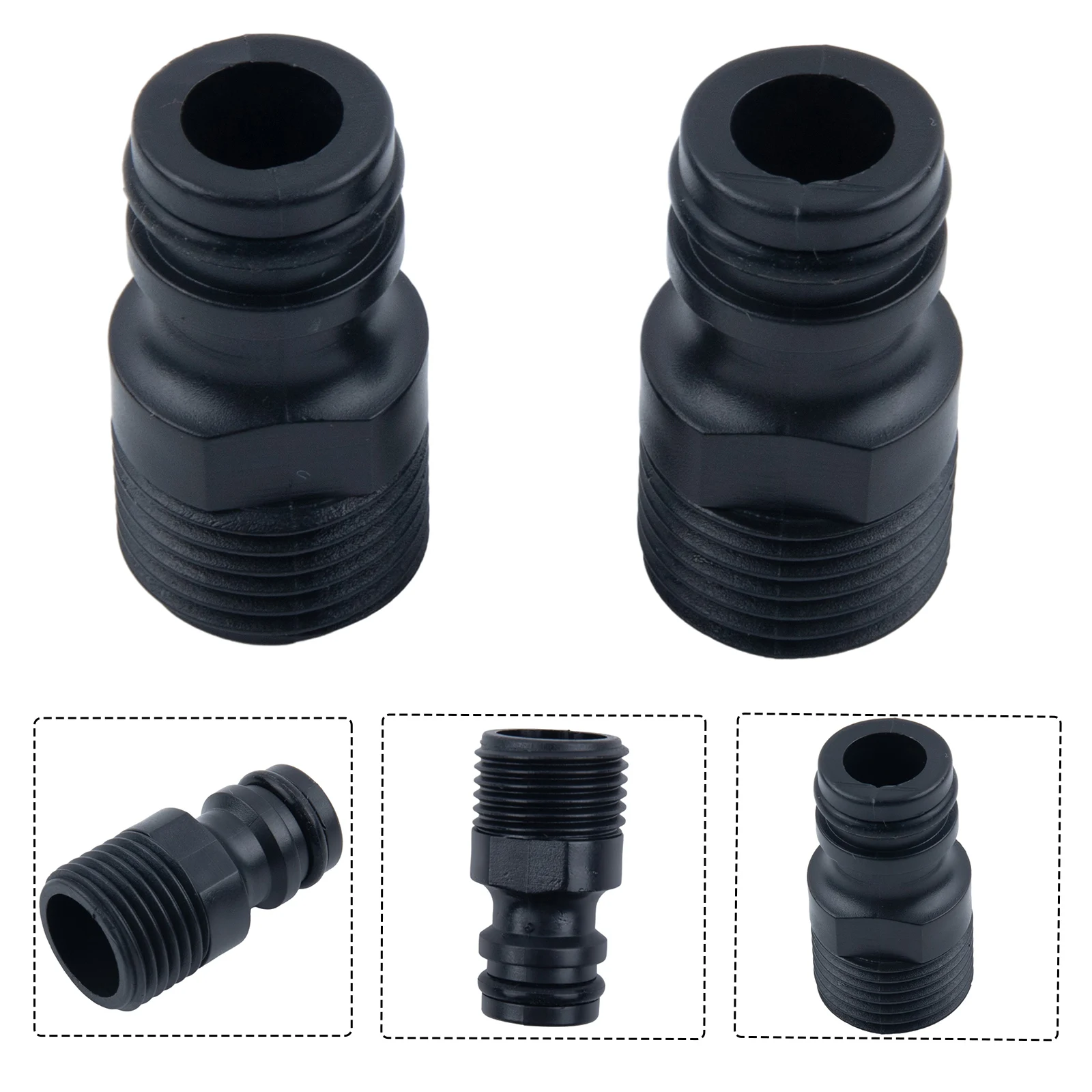 2PCS  Plastic 1/2 Threaded Tap Adaptor Garden Water Hose Quick Pipe Connector Fitting Garden Supplies