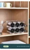 Single/Double/Triple Stackable Water Bottle Holders Kitchen Wine Organizer Stand Organization Rack Refrigerator Storage Bins 6