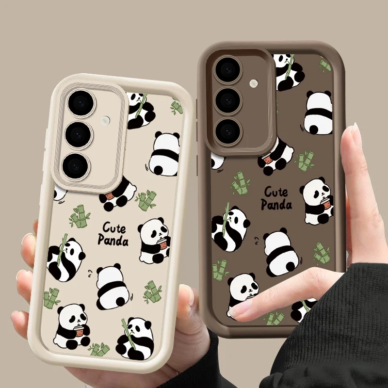 Adorable Cartoon Panda Soft TPU Silicone Phone Case - Cute and Durable Back Cover