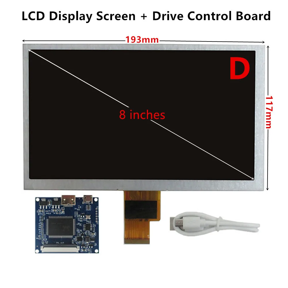 ���� DIY ����̹� ��Ʈ�� ����, ����� ���� �ٳ��� ���� PC �޴�� ����Ϳ�, LCD ���÷��� ȭ��, 8 ��ġ ZJ080NA-08A, 1024x600