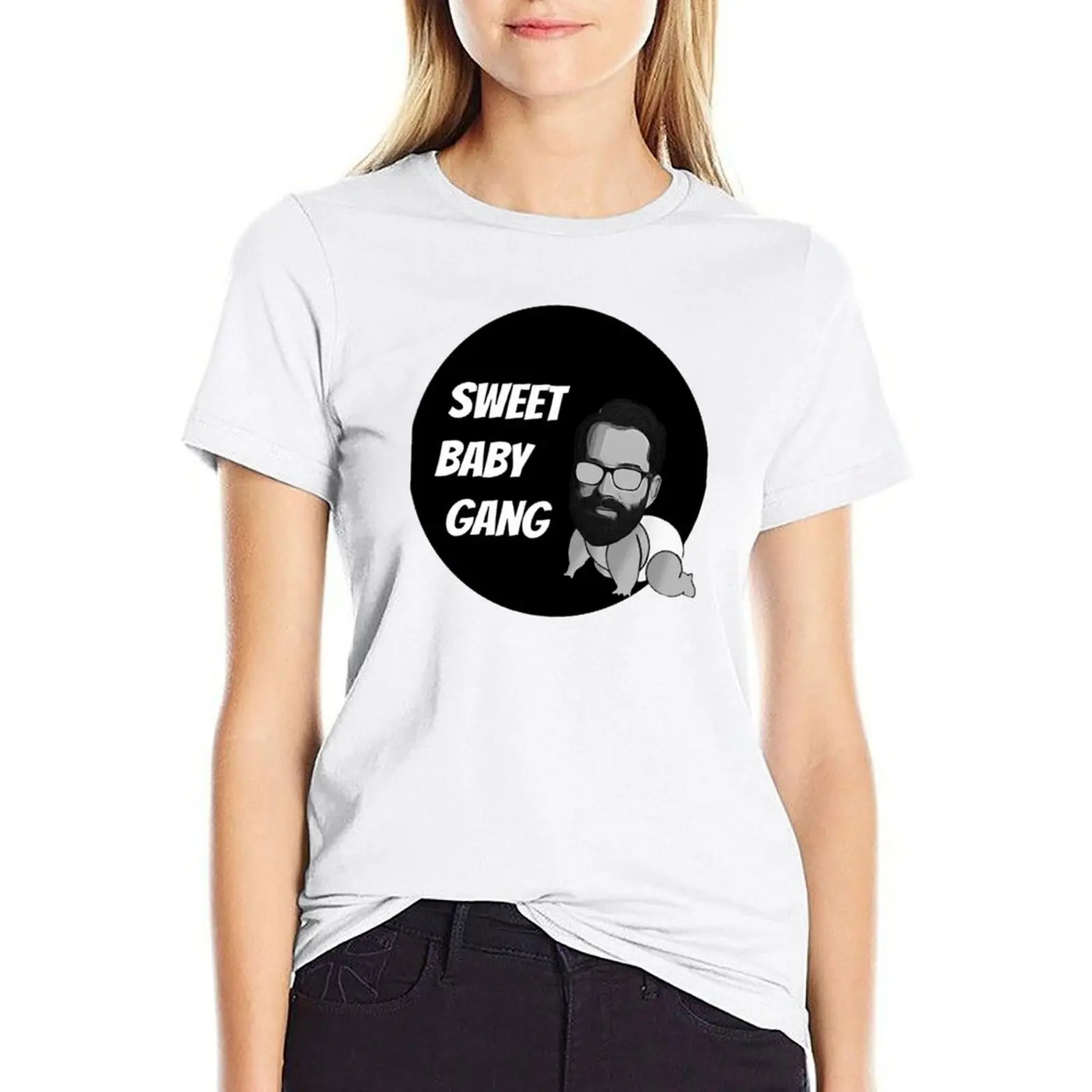 

Sweet Baby Gang (8) T-shirt plus size tops shirts graphic tees cute tops white t-shirts for Women