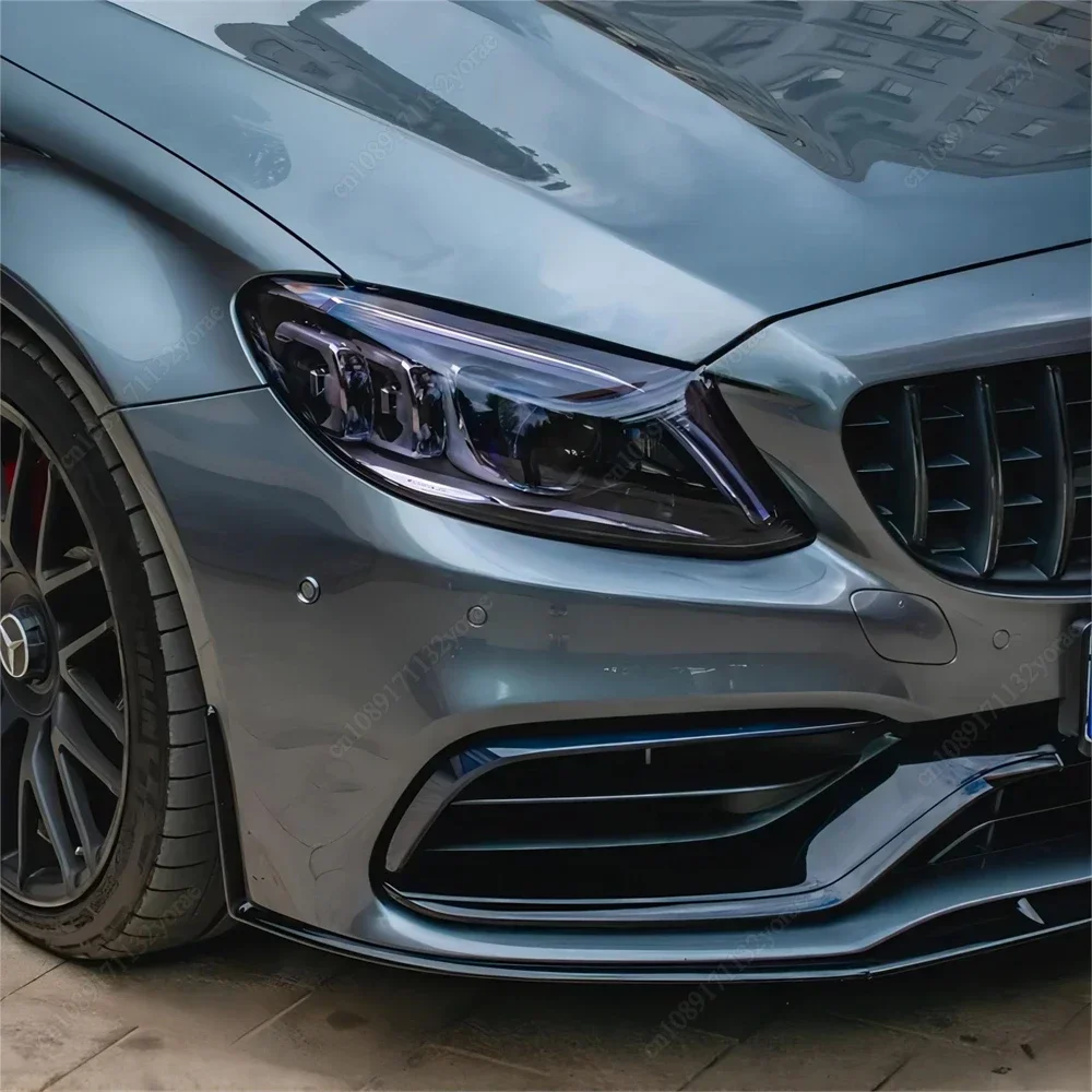 Spoiler Avant Fibre De Carbone Pour Mercedes C-Class W205 C63 AMG - 3 Pièces, Style Performance