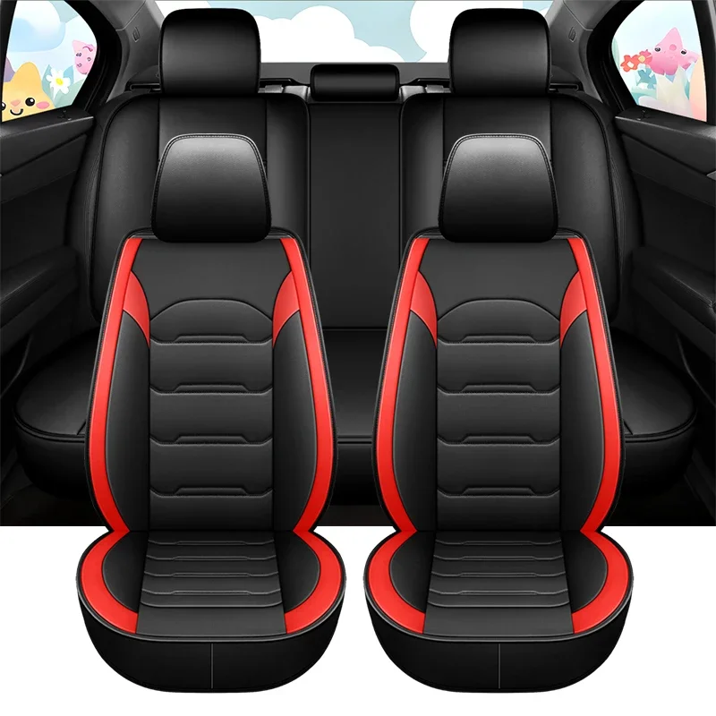 

Universal leather car seat covers full set for Mercedes W203 BMW E39 Toyota Aygo Renault Captur Opel Vectra C accessories 2023