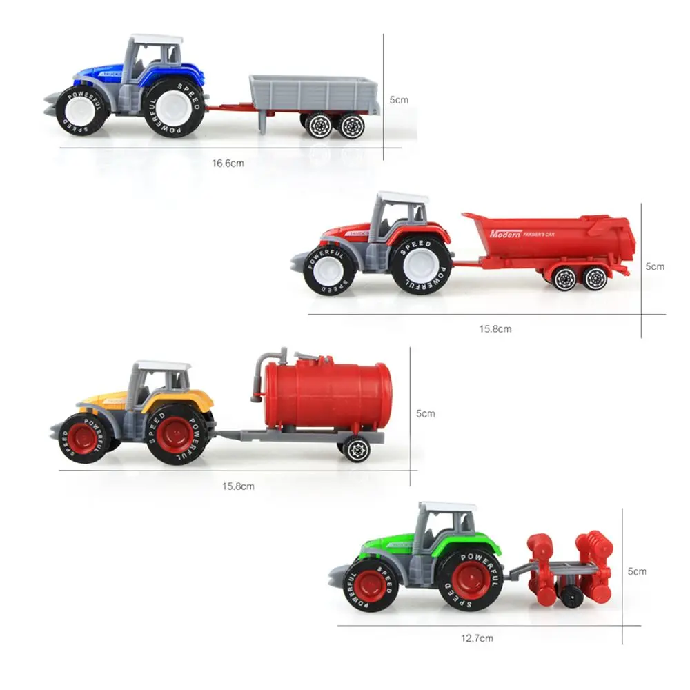 Children Kids Alloy Construction Excavator Tractor Dump Truck Farmer Vehicle Engineering Car Model Model Car Toys Tractor Toy images - 6